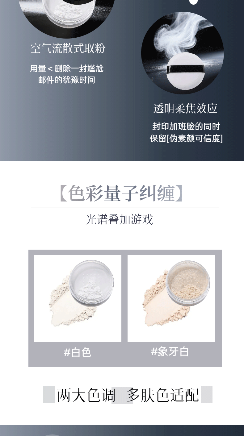 【YUCHEN羽宸】浮光蜜粉|柔焦蜜粉控油持妆定妆遮瑕散粉无痕