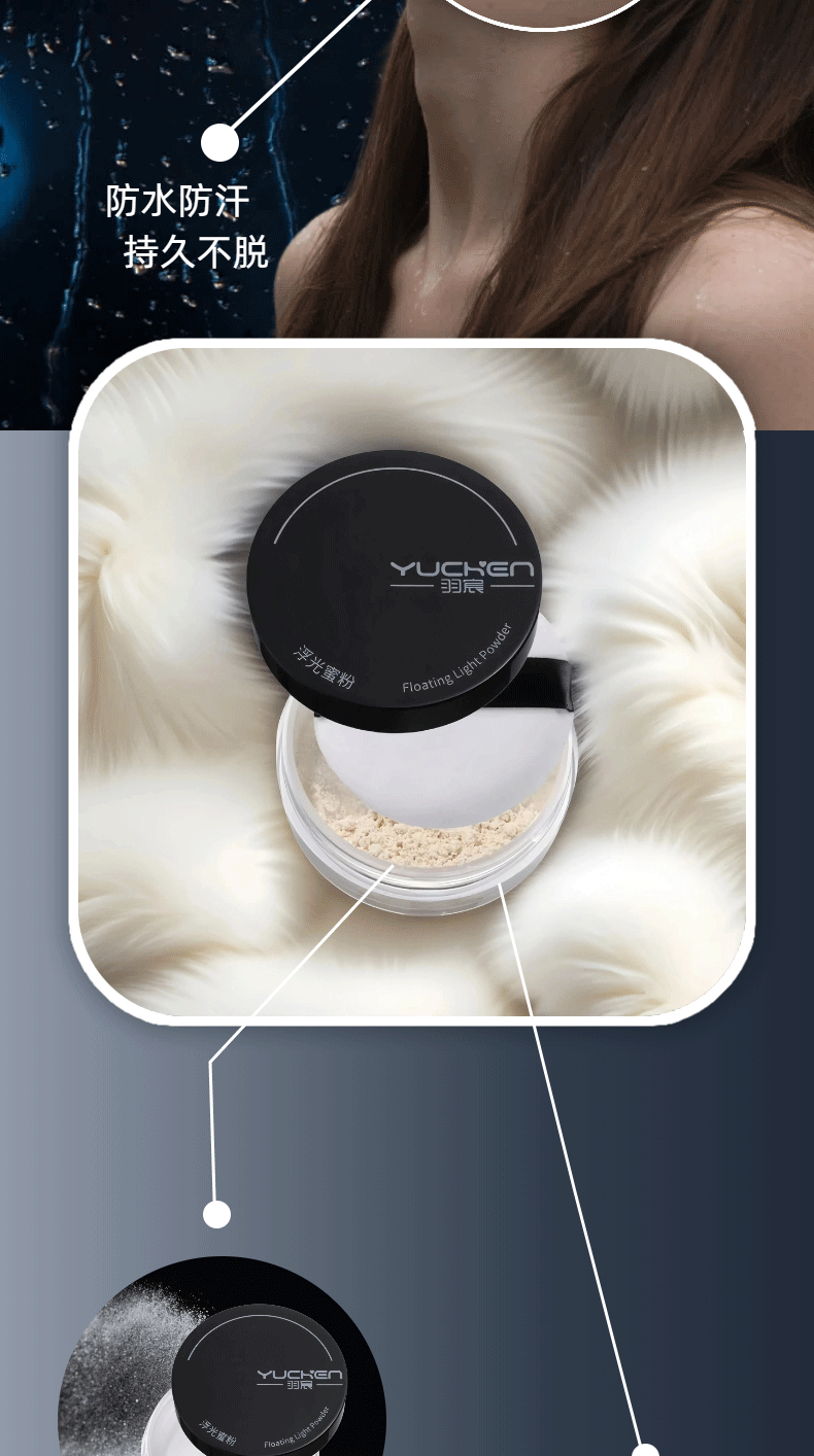 【YUCHEN羽宸】浮光蜜粉|柔焦蜜粉控油持妆定妆遮瑕散粉无痕
