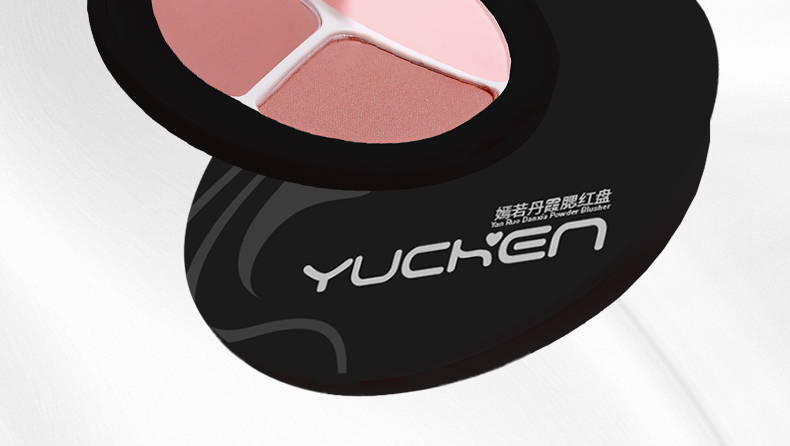 【YUCHEN羽宸】嫣若丹霞三色腮红盘|亚光珠光镜面女生必备彩妆