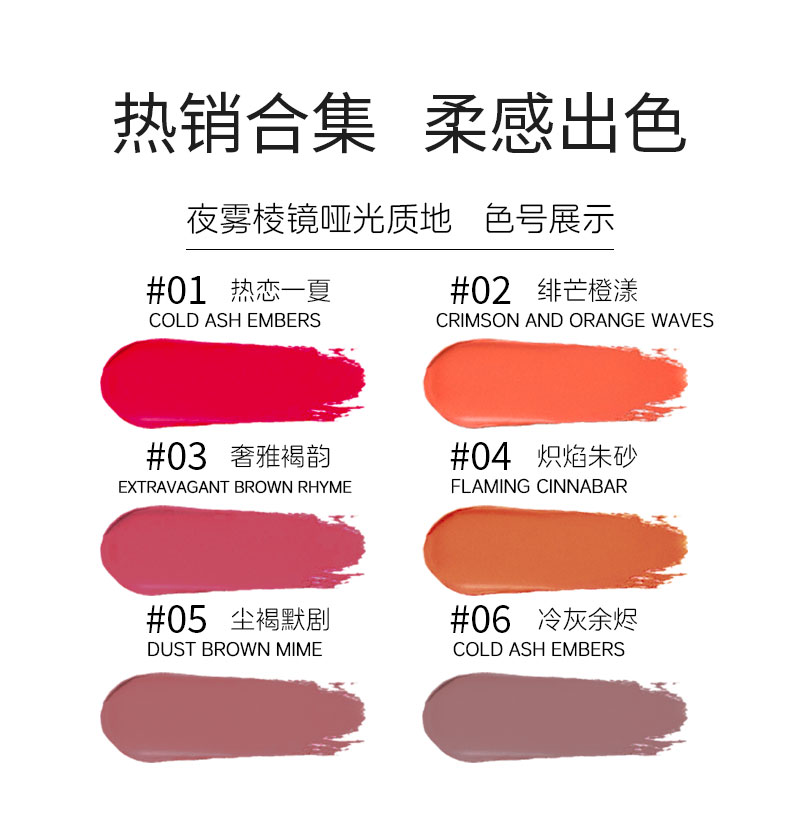 【YUCHEN羽宸】夜雾棱镜唇釉|丝绒雾感 淡化唇纹  24H持妆