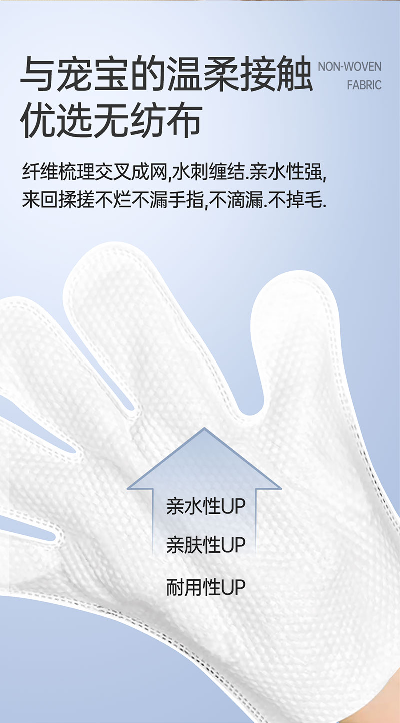 【JINCHONG今宠】宠物免洗清洁手套  6片/袋