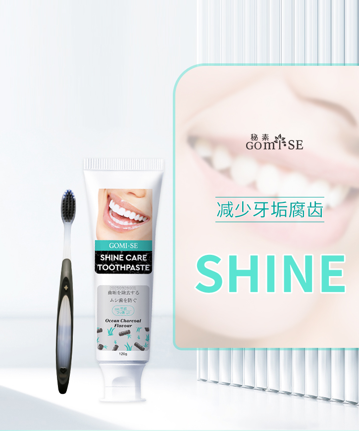 【日本GOMISE秘素 】光泽净爽牙膏+牙刷