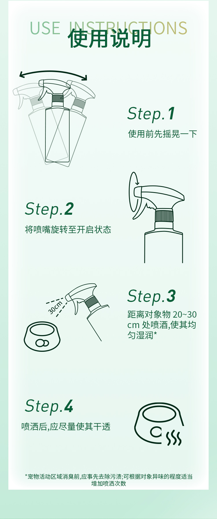 【原装进口】比克希   宠物消臭除菌喷雾 400ml/瓶