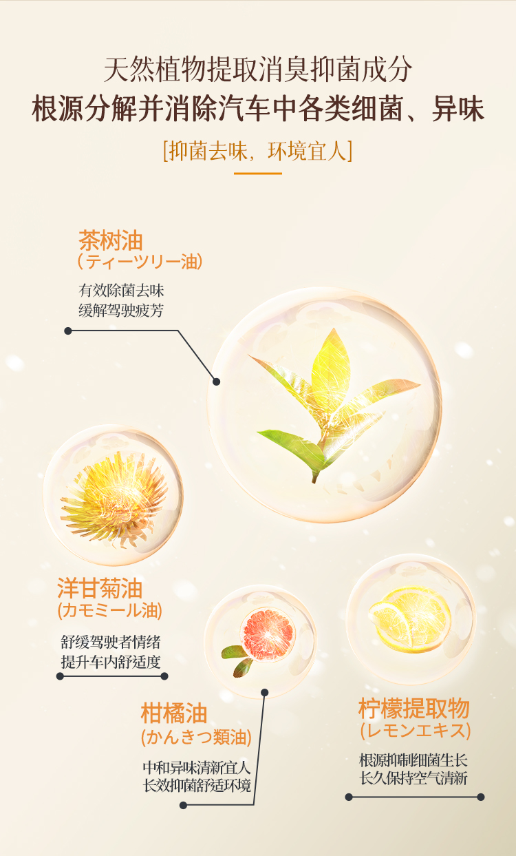 【原装进口】比克希  汽车消臭除菌喷雾  400ml/瓶