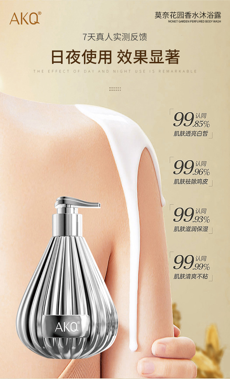 【兰蔻AKQ】葡萄糖多维赋活头皮洗发水500ml+莫奈花园香水沐浴露500ml（组合装）