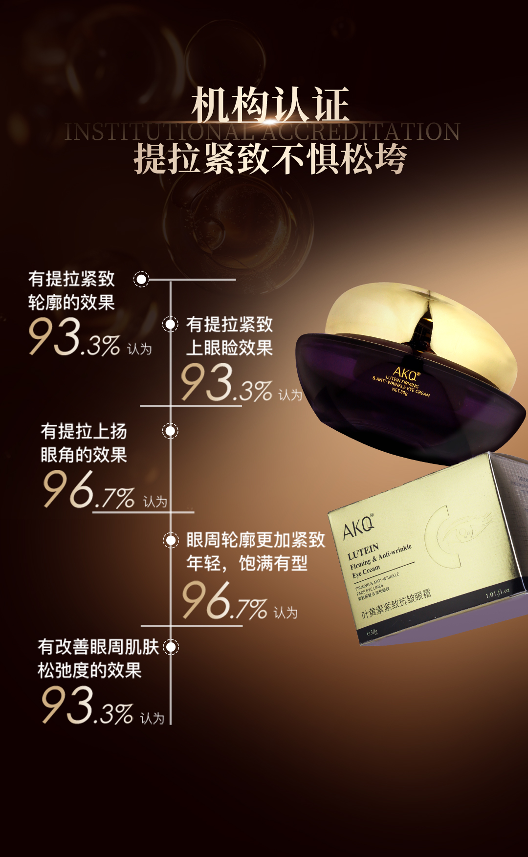 【兰寇AKQ】叶黄素紧致抗皱眼霜 30g/瓶（全新升级）