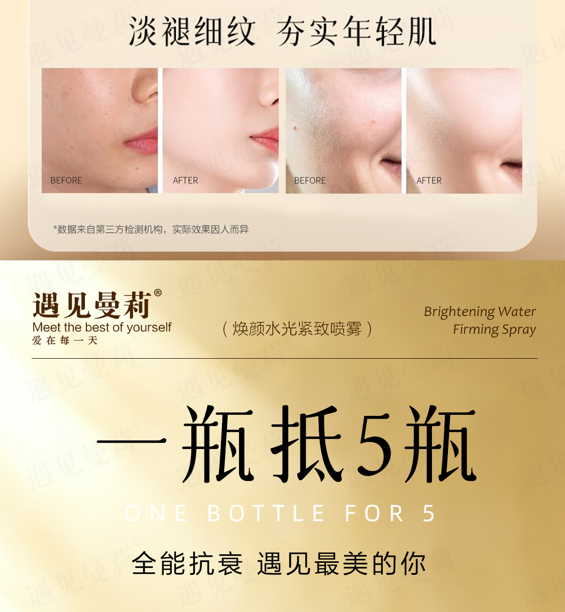 【个护组合】遇见曼莉焕颜水光紧致喷雾2.0（拍1发2瓶）限50单