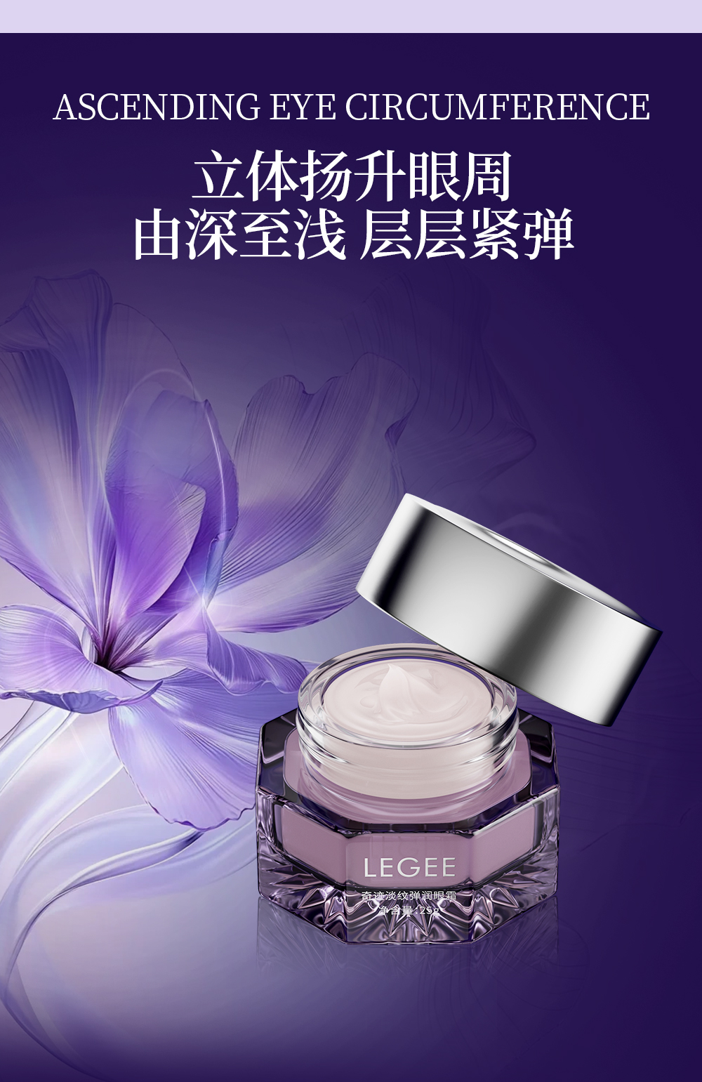 【LEGEE】奇迹淡纹弹润眼霜 净含量25g 「小雷达」眼霜--横扫眼周6大难题