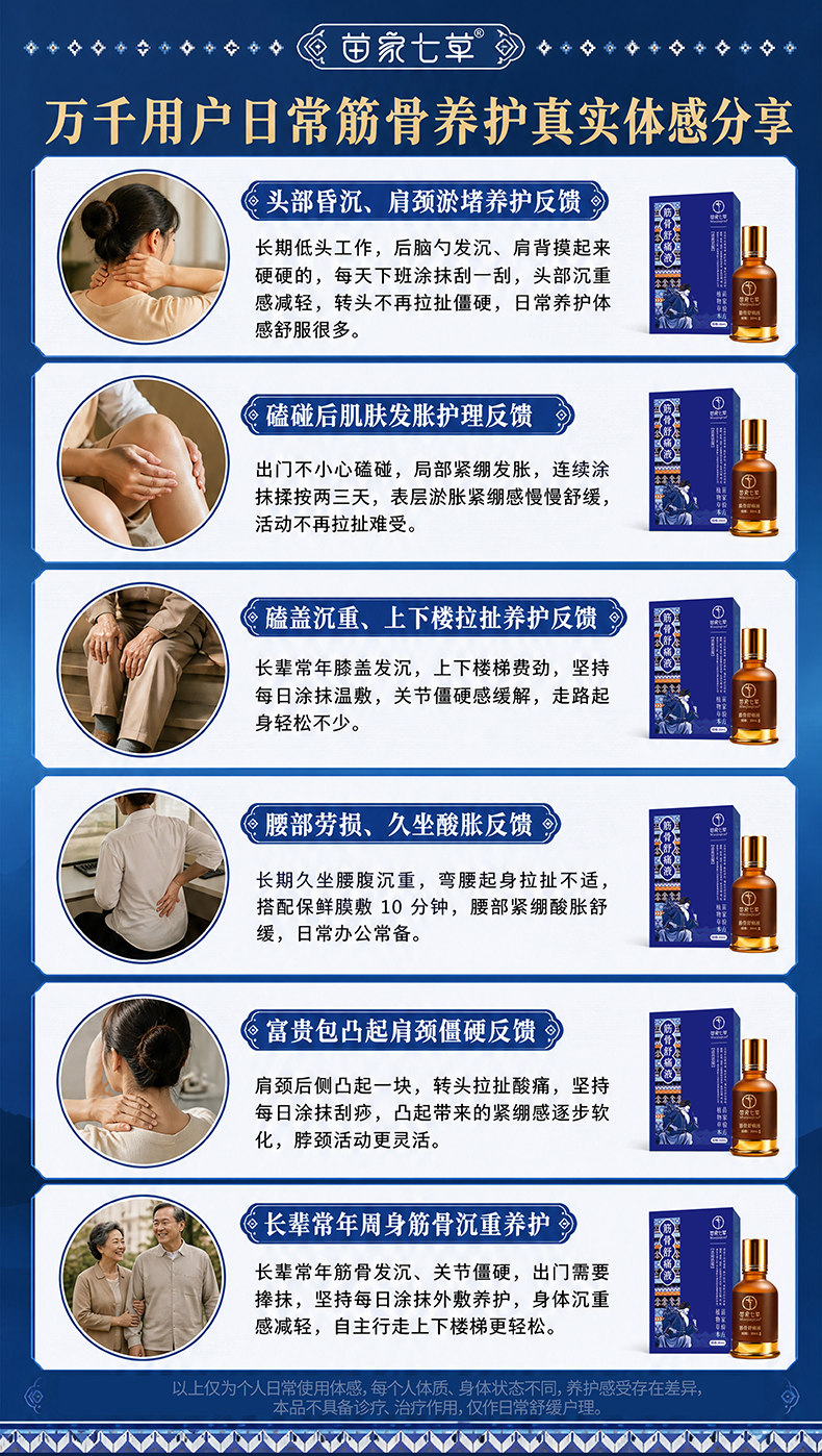 【苗家七草】筋骨舒痛液30ml/盒  黔卫健用字|外用保健用品|浓缩款