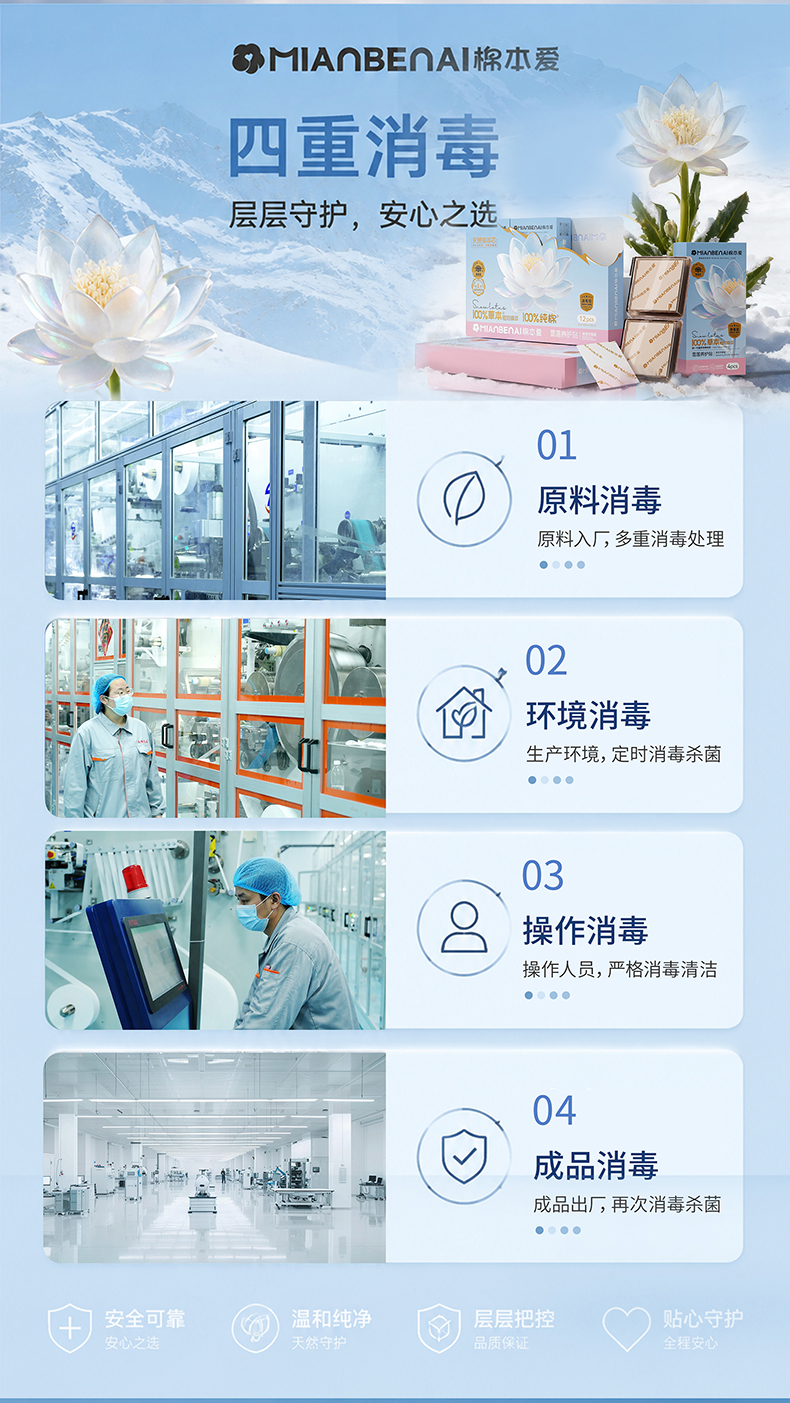 【棉本爱】消字号雪莲养护贴 12片/盒 160mmx55mm